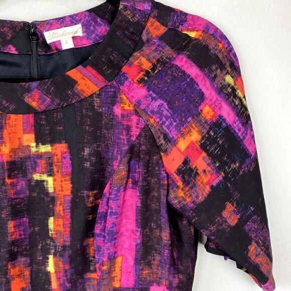 Shoshanna Abstract Print Mini Dress 4 - Picture 3 of 11